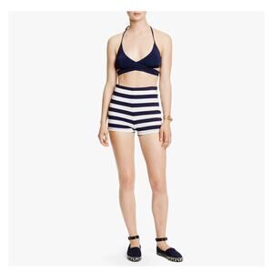 MDS Mark D Sikes Lucy Navy and White Striped Nautical Shorts 1 Small